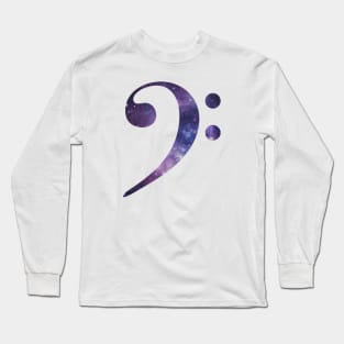 Space Bass Clef Long Sleeve T-Shirt